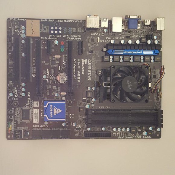 biostar Other - BIOSTAR Hi-Fi A85W Ver. 5.x ATX Socket FM2 Motherboard w/ AMD A8-5600K APU & 2GB